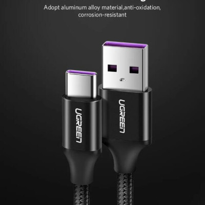 Ugreen UG50566US279TK 0.5M 5A Cáp dữ liệu USB Type-C sang USB 2.0 màu đen - HÀNG CHÍNH HÃNG