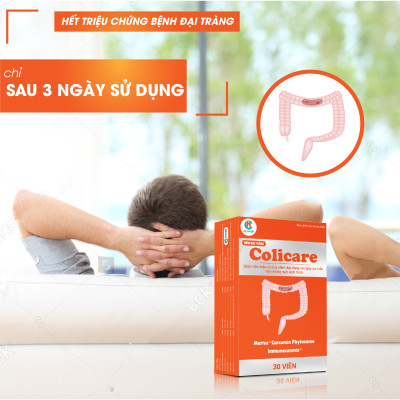 Viên Đại Tràng Colicare - Hỗ Trợ Giảm Viêm Loét Đại Tràng, Hội Chứng Ruột Kích Thích, Đại Tràng Co Thắt - 5 Hộp