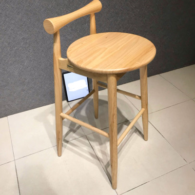 Ghế bar chân gỗ cao su tự nhiên GB24CT Juno Sofa 45 x 45 x 75/90 cm 