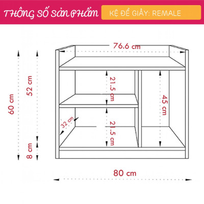 Kệ để giầy mini thiết kế đơn giản gọn gàng SMLIFE Remale