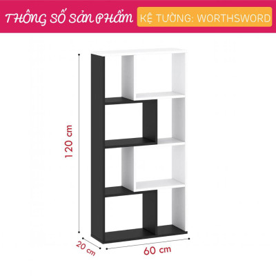 Kệ gỗ treo tường trang trí hiện đại SMLIFE Worthsword