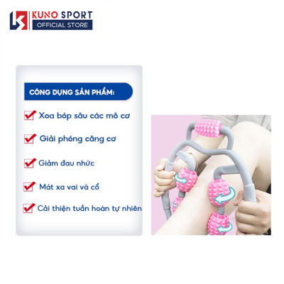 Con lăn massage KUNOSPORT giúp bắp chân tay thon gọn giãn cơ tập yoga,mát xa vai cổ nam nữ tiện lợi dụng cụ mát xa cao cấp