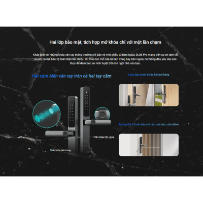 Khóa cửa thông minh cho cửa nhôm EZVIZ DL06 Pro - Hàng chính hãng