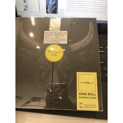 DÁN CƯỜNG LỰC MIPOW KIGBULL IPHONE 11/PRO/ XS- CHÍNH HÃNG- ĐEN 