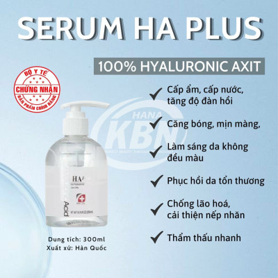 [KHUYẾN MÃI] Serum HA Plus Dưỡng Ẩm Căng Bóng Giảm Nếp Nhăn Hyaluronic Acid AWAKETHECELL 300ml