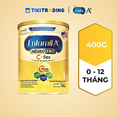 Sữa bột Enfamil A+ NeuroPro 1 C-Sec 400g cho trẻ từ 0-12 tháng