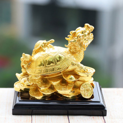 Tượng Long Quy (Rùa đầu Rồng) mạ vàng 24K - Quà tặng cho Sếp
