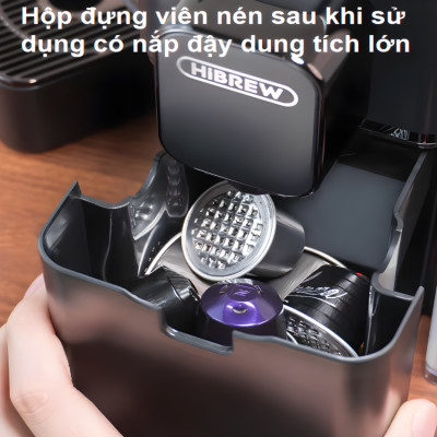 HÀNG CHÍNH HÃNG - Máy pha cà phê viên nén Nespresso tự động, Espresso, Cappuccino và Latte. Thương hiệu Mỹ cao cấp HiBREW - H15