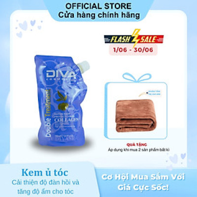 Kem ủ tóc siêu mượt Collagen DIVA Cosmetics Double Treatment 500ml