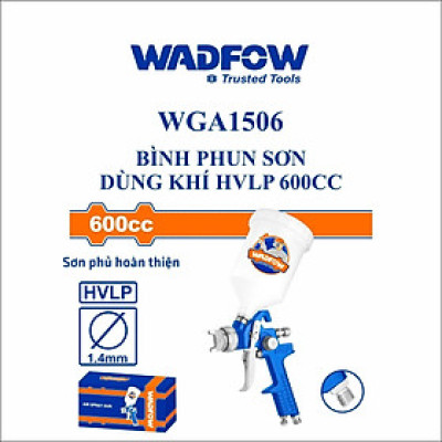 BÌNH PHUN SƠN DÙNG KHÍ HVLP 600CC WGA1506 WADFOW - HÀNG CHÍNH HÃNG