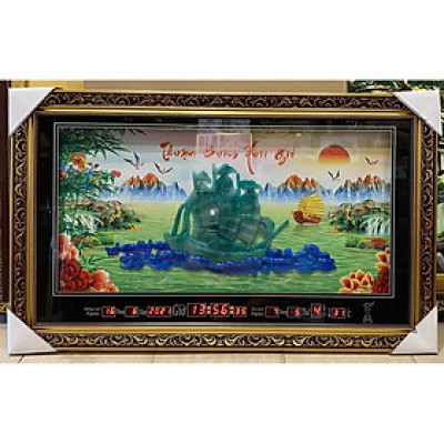 Tranh đồng hồ treo tường thuận buồm xuôi gió - D416