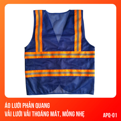 Áo phản quang vải lưới vải thoáng mát, mỏng nhẹ chuyên dùng trong nhiều lĩnh vực
