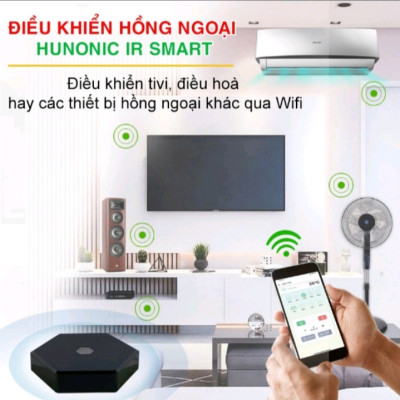 Điều khiển hồng ngoại Hunonic IR Smart thiết bị tivi, điều hoà, dàn âm thanh, đầu KTS, quạt, từ xa qua điện thoại