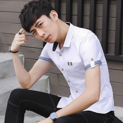 Áo Sơ Mi Nam Ngắn Tay Đính Nút Mẫu ZF01 Thời Trang Cao Cấp PONIVA Phong Cách Hàn Quốc Trẻ Trung, Cá Tính