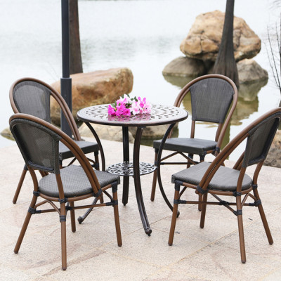 Ghế ngồi ngoài trời khung nhôm cao cấp Ghế cafe sân vườn lưới Textilen CC2018-A nội thất Capta Tp.HCM