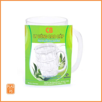 [CHÍNH HÃNG] Combo 10 Ly nhựa trong suốt lớn có quai – bền đẹp, an toàn, tiện lợi