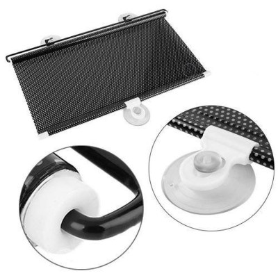 Màn Che Chống Nắng Ô Tô Rèm Cuộn Che Nắng Có Nút Hít Hít Kính 58x125cm (lớn)