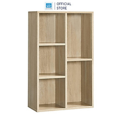 Kệ Sách Gỗ 5 Ngăn Có Hậu 80 x 50 x 24cm SIB Decor Cabinet KSG50