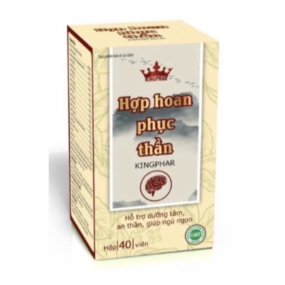 Viên uống Hợp hoan phục thần Kingphar, hộp 40v, giúp dưỡng tâm, an thần