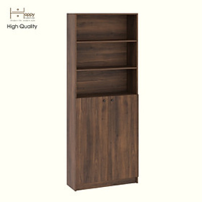HAPPY FURNITURE , Kệ sách 6 tầng 2 cửa mở - CATY, KSA_076 , 80cm x 28cm x 202cm DxRxC
