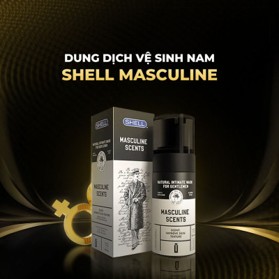 [Chai 100ml] Dung dịch vệ sinh nam hương thơm nam tính - Shell Masculine Scents