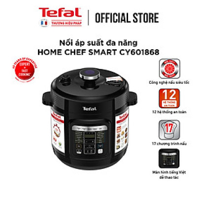 Combo Nồi áp suất điện đa năng Tefal CY601868 - 6 Lít & Bàn ủi hơi nước đứng Tefal IT3440E0 1800W - Hàng chính hãng 