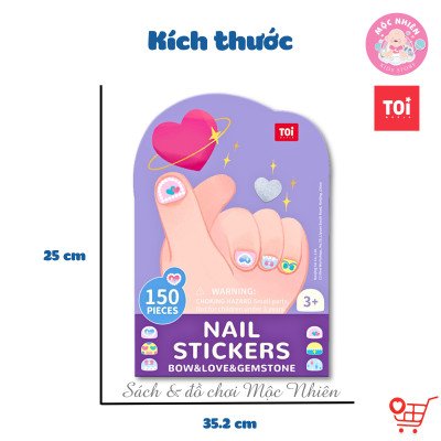 Đồ chơi Dán Móng Tay và Hình Xăm Nail Stickers and Tatoos Chính hãng TOI - Dành cho bé từ 3 tuổi+