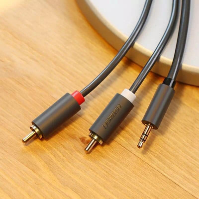 Ugreen UG40423AV116TK 0.5M màu Đen Cáp âm thanh 2 đầu Bông sen sang 3.5mm dương - HÀNG CHÍNH HÃNG