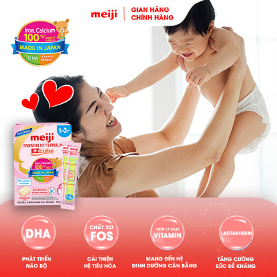 Combo 1 Hộp Thực phẩm Bổ Sung Meiji Mama Milk Và 1 Hộp Sản Phẩm Dinh Dưỡng Công Thức Meiji Growing Up Formula Ezcube