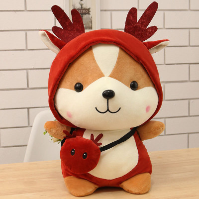 Gấu bông chó Shiba cosplay tuần lộc siêu dễ thương (23cm--->50cm) món quà noen tuyệt vời cho bé & người yêu, hàng xịn cao cấp loại 1