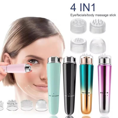 Máy Massage Mặt 4in1 Làm Đẹp Hấp Thụ Và Làm Săn Chắc Da Giảm Nếp Nhăn Mới 2024 (Có Pin Sẵn)