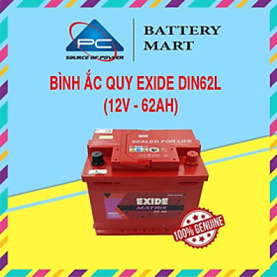 Bình Ắc Quy EXIDE DIN62L 12V-62Ah