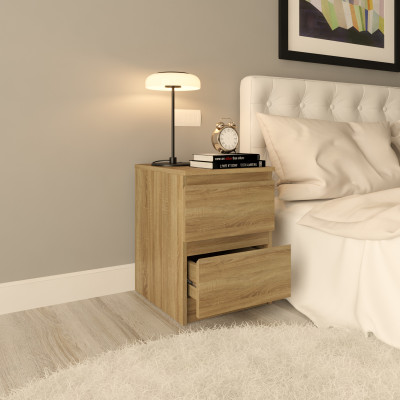 [Happy Home Furniture] DOOBIE,  Táp đầu giường  - 2 ngăn kéo ,  40cm x 48cm x 55cm ( DxRxC), THK_002