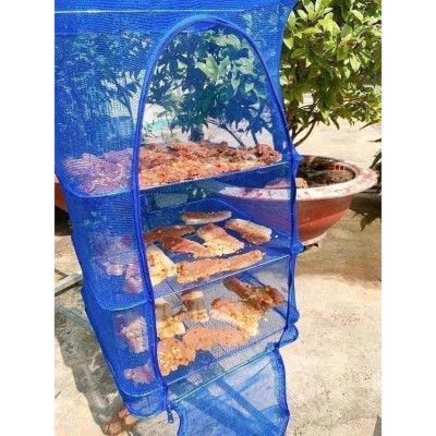 Lồng Phơi Cá Khô  - Lồng Phơi Thực Phẩm  Đa Năng 2 –  4 Tầng Chống Côn Trùng, Gấp Gọn Tiện Lợi