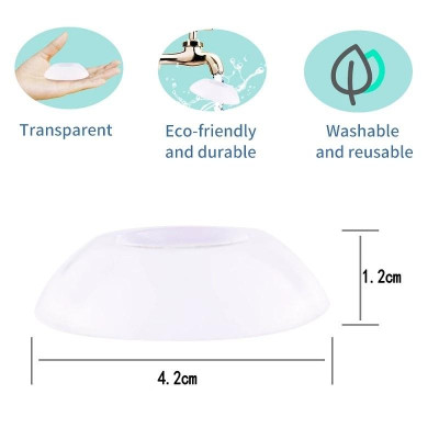 Miếng Đệm Silicone Trong Suốt Dán Tường Chặn Cửa, Chống Va Đập Cánh Cửa, Mềm Mại Và Siêu Dính, Dễ Dàng Sử Dụng. TakyHome 1700tron
