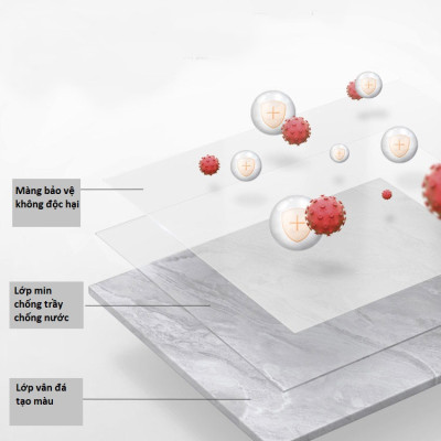 Bộ kệ tivi và Bàn cà phê, bàn sofa vân đá phong cách Bắc Âu phòng khách chung cư nhỏ H155