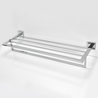 Giá treo khăn 2 tầng mặt gương Hiwin Y-1211 đồng kích thước 620x210x110