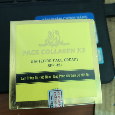 Kem Face Collagen X3 Dưỡng Trắng Da - Ngừa Mụn - Mờ Nám - Phục Hồi Da Mỹ Phẩm Đông Anh Chính Hãng 20g