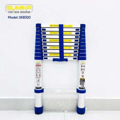 Thang nhôm rút gọn SUMIKA SKB320 - Chiều cao tối đa 3.2m, chiều cao rút gọn 0.78m, tải trọng 300kg