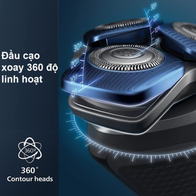 Máy cạo râu khô và ướt cao cấp thương hiệu Philips SkinIQ Series 5000 S5831/01 và S5832/01 - HÀNG NHẬP KHẨU