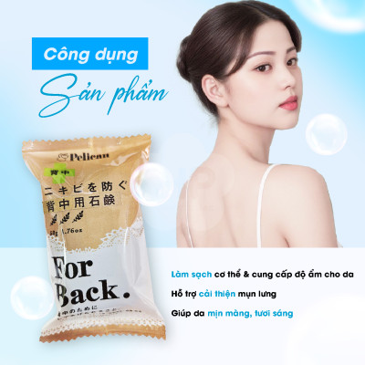 Phiên Bản Mini Xà Phòng Tắm Ngừa Mụn Vùng Lưng Pelican For Back Soap Bar 50 G