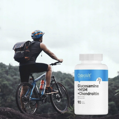 Viên Uống Ostrovit Glucosamine + MSM + Chondroitin, Hỗ Trợ Xương Khớp, Bổ Sung Sức Khỏe