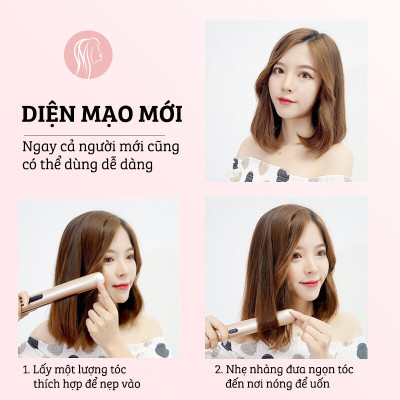 Máy Uốn Tóc Và Duỗi Tóc Tạo Kiểu DAMAS D578A -  Ép, là thẳng, uốn cụp, làm xoăn đa năng tiện lợi dễ dàng sử dụng - Hàng Chính Hãng