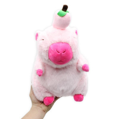 Thú Bông Capybara Đội Trái Đào 30 cm - Nuan Nuan DL24-001