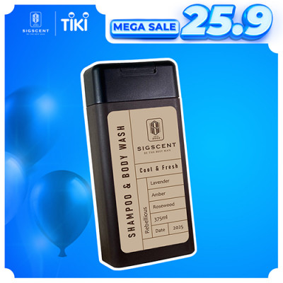 Sữa tắm dầu gội cho nam hương nước hoa 375ml Rebellious thương hiệu SIGSCENT
