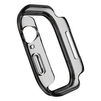 Ốp Case PC Mặt Kính Cường Lực Trong Suốt Viền Màu cho Apple Watch Series 10 Size 42mm / 46mm - Hàng Chính Hãng