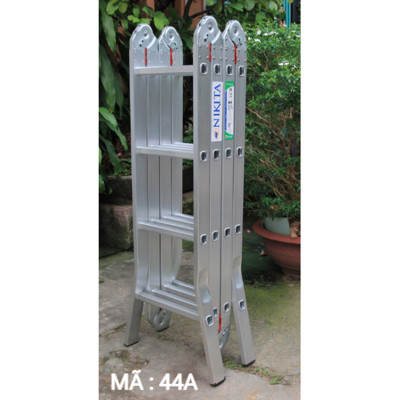 Thang nhôm gấp bốn khúc, Khóa thang tự động, an toàn, tiện dụng, đa năng - Hàng chính hãng NIKITA