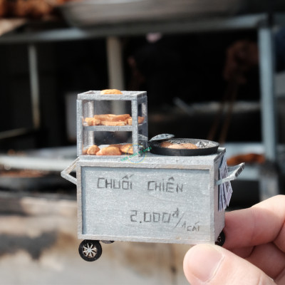 MÔ HÌNH TỰ LẮP RÁP DIY SÀI GÒN THU NHỎ - XE CHUỐI CHIÊN - HR06