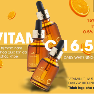 Serum Chuyên Nám Goodndoc Vitamin C 16.5 Daily Whitening Serum Giúp Trắng Sáng Da, Hỗ Trợ Giảm Thâm Nám, Chống Lão Hóa - GoodnDoc Vitamin C 30ml