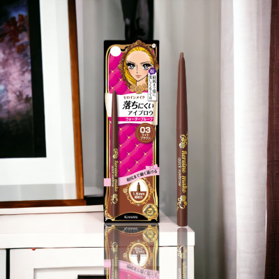 Bút Chì Sáp Kẻ Lông Mày Không Lem Trôi Lõi Siêu Mịn Màu Nâu Sáng Kissme Heroine Make Quick Eyeliner